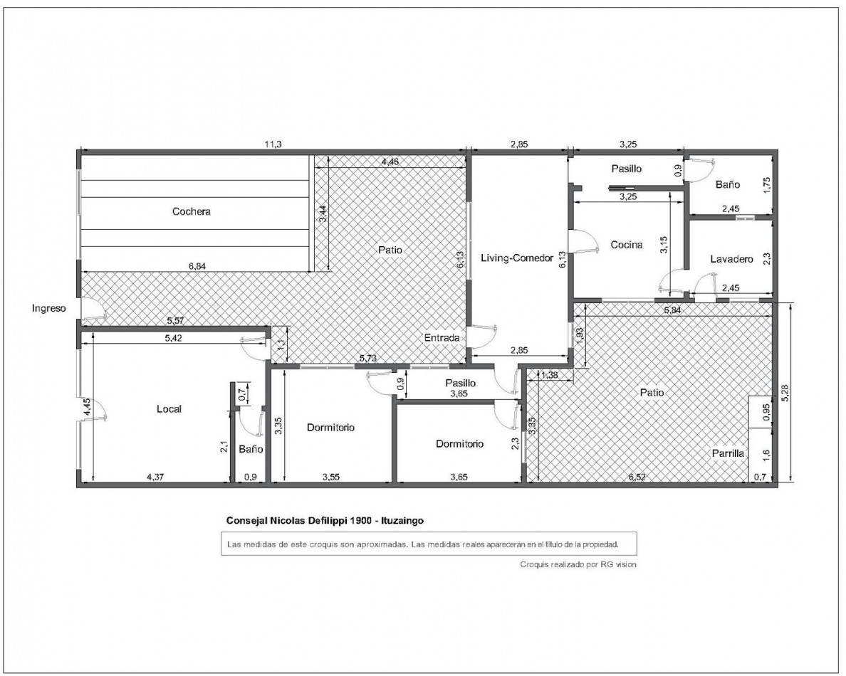 VENTA CASA 3 AMBIENTES COCHERA PARRILLA ITUZAINGO